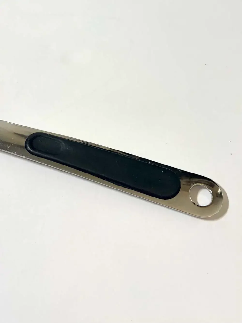 Stainless Steel Potato Masher with Ergonomic Black Silicone Grip Handle
